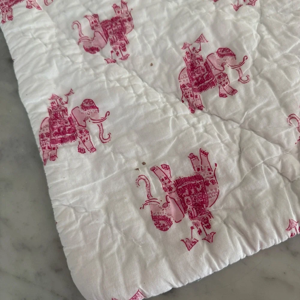 Lilly Pulitzer Pottery Barn Kids Quilted Reversible Elephant Patchwork Toddler